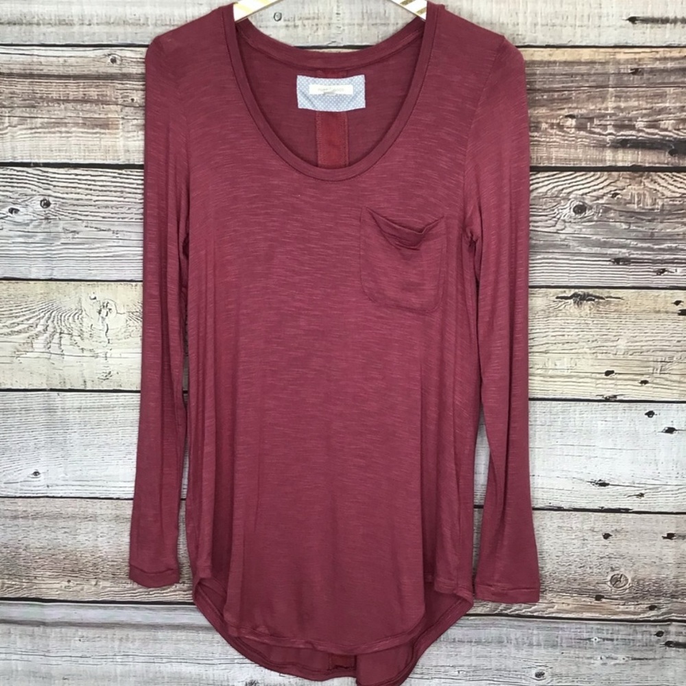 Anthropologie Pure + Good Long Sleeve Tunic Tee Sm